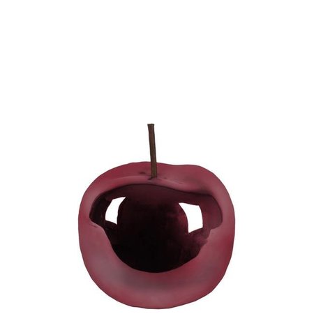 URBAN TRENDS COLLECTION Urban Trends Collection 44345 Ceramic Apple Figurine with Stem; Polished Chrome & Purple - Small 44345